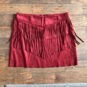 Fringe mini skirt